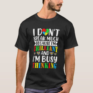 Camiseta Eu Não Falo Muito Menino Menina Autista Autismo