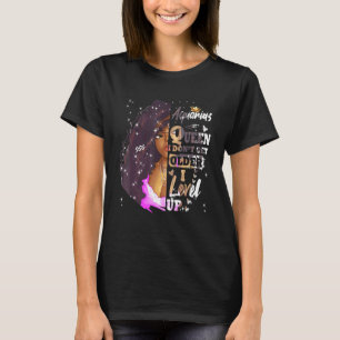Camiseta Eu não fico mais velho eu nivelo Aquarius Black Qu