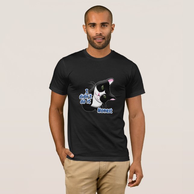Camiseta Eu não fiz isso, gato (Frente Completa)