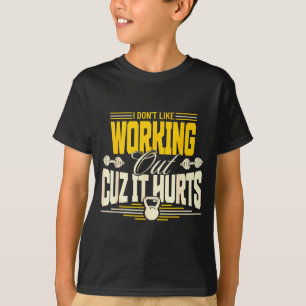 Camiseta Eu Não Gosto de Malhar Porque Dói Funny Gym