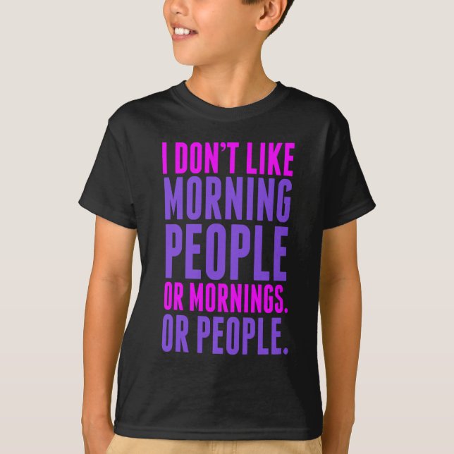 Camiseta Eu não gosto de pessoas da manhã (Frente)
