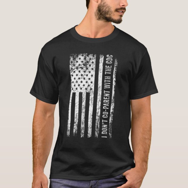 Camiseta Eu não me associo ao CDC American Flag Vinta (Frente)