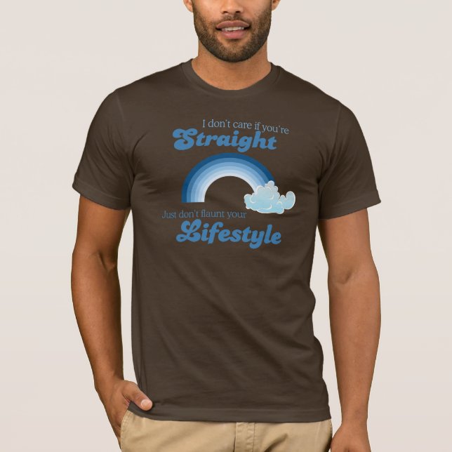Camiseta EU NÃO ME IMPORTO SE VOCÊ é RETO (Frente)