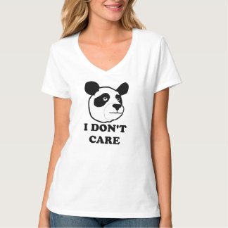 Camiseta Eu não me importo. t-camisa engraçada da panda