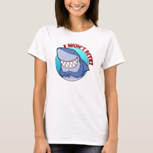Camiseta Eu não morderei o t-shirt das mulheres