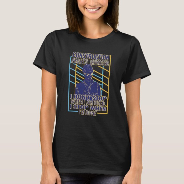 Camiseta Eu não paro de retro Men Construction Project Mana (Frente)