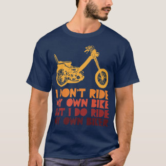 Camiseta Eu não pego a bicicleta, mas pego a bicicleta