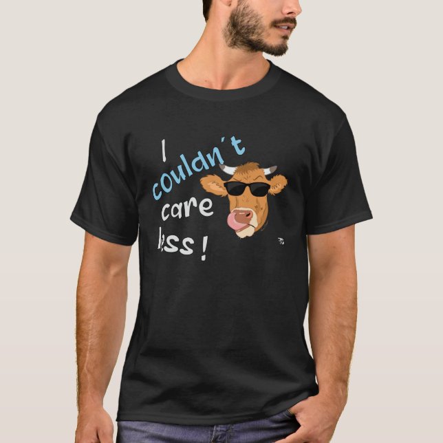 Camiseta Eu Não Poderia Importar Menos  Declaração Grim da  (Frente)