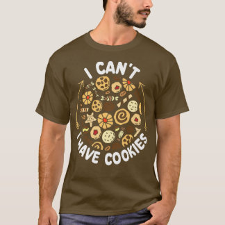 Camiseta Eu não posso comer biscoitos cozinhando pastelaria