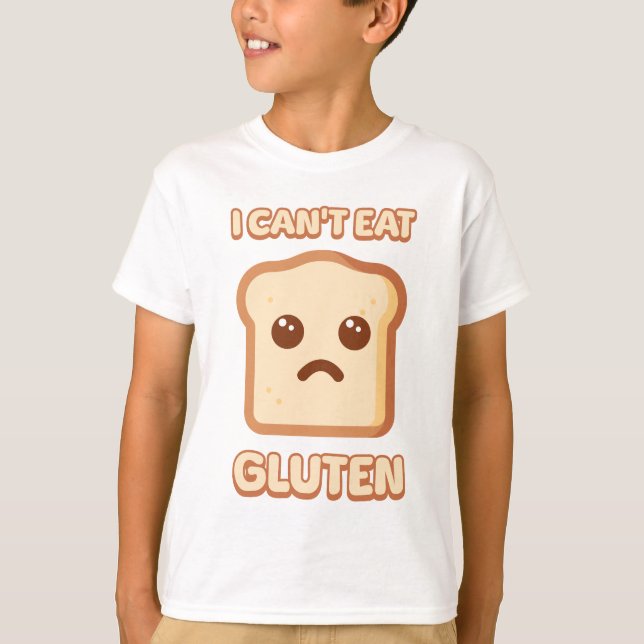 Camiseta Eu não posso comer Gluten! Cartografia de Pão Boni (Frente)