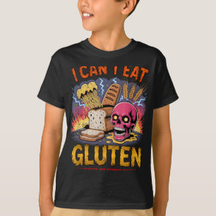 Camiseta Eu Não Posso Comer Gluten Isso Faz Meu Tummy Dói E