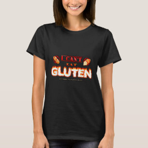 Camiseta Eu não posso comer Gluten Isso faz meu Tummy machu