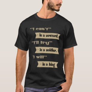 Camiseta Eu não posso é um covarde, vou tentar é um soldado
