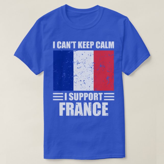 Camiseta Eu não posso ficar calmo eu apoio o france Futebol (Frente do Design)