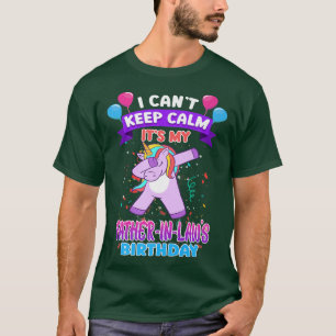 Camiseta Eu Não Posso Manter Calmo Seu Pai Na Lei Aniversár