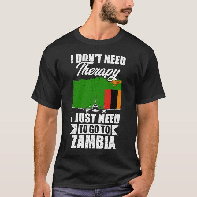 Camiseta Eu não preciso de terapia Eu só preciso ir para a  (Frente)