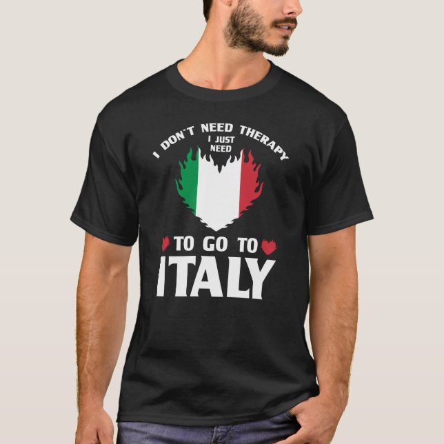 Camiseta Eu não preciso de terapia Eu só preciso ir para a  (Frente)
