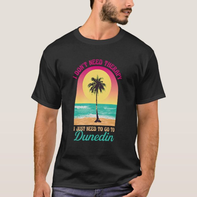 Camiseta Eu não preciso de "Therapy Beach Ocean Sayings" (Frente)