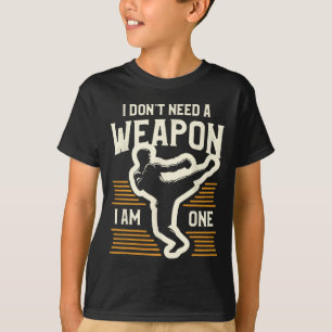 Camiseta Eu Não Preciso De Uma Arma Eu Sou Um Kickboxing Ki