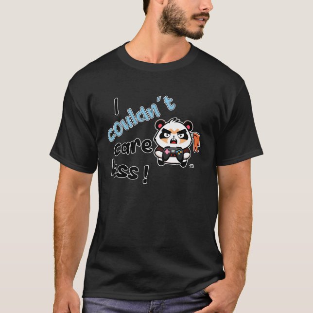 Camiseta Eu não pude me importar com a declaração de menos  (Frente)