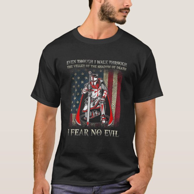 Camiseta Eu Não Receio Mau Cavaleiro Templário Guerreiro Am (Frente)