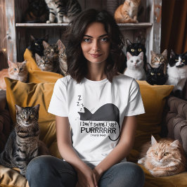 Camiseta Eu não ronco, eu purgo gata engraçada