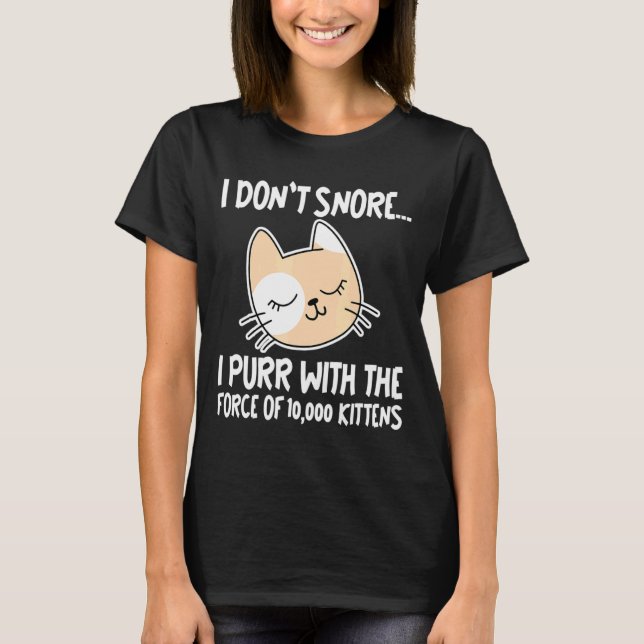 Camiseta Eu Não Ronco Eu Rronrono Com A Força De 10 000 Gat (Frente)