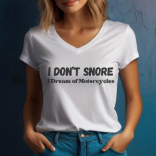 Camiseta "Eu não ronco eu sonho com motocicletas"