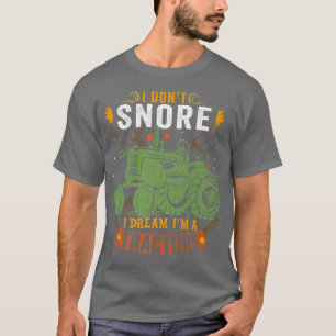 Camiseta Eu não ronco, eu sonho... eu sou um Trator Vintage