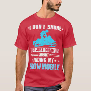 Camiseta Eu não ronco homens com neve móvel
