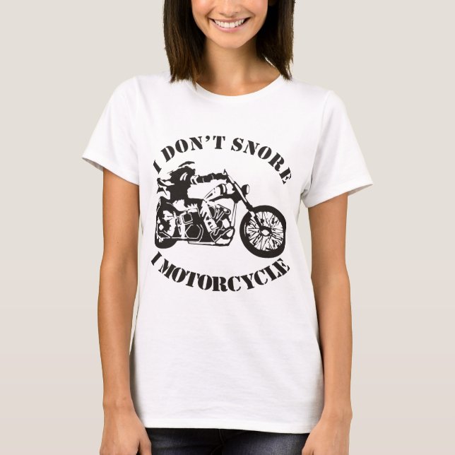 Camiseta Eu não ronco na moto ##USAPatriotGraphics (Frente)