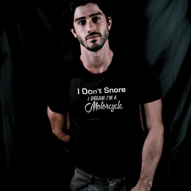 Camiseta Eu não ronco o sonho de motocicleta (Criador carregado)