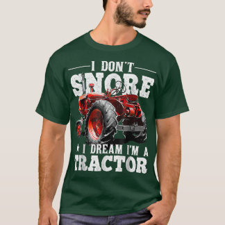 Camiseta Eu não ronco sonho eu sou um Trator Farmer