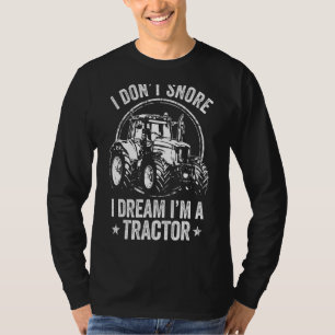 Camiseta Eu não ronco sonho eu sou um trator para Pai de fa