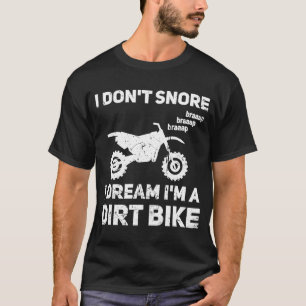 Camiseta Eu não ronco sonho sou uma moto de saia-bicicleta
