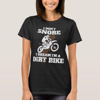 Camiseta Eu não ronco sonho sou uma moto-motocross Gi