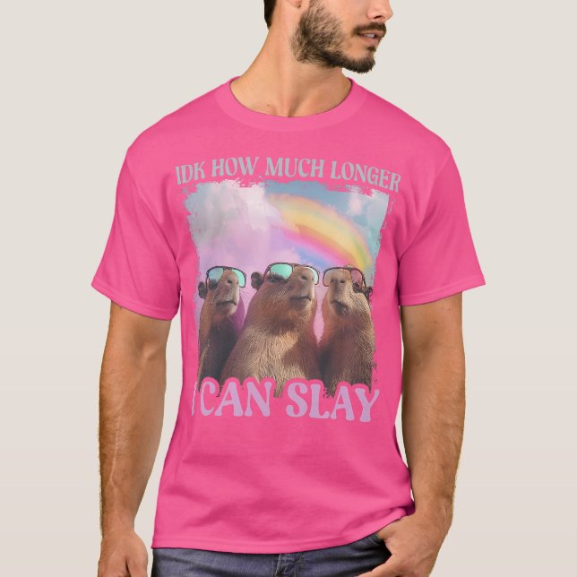 Camiseta Eu Não Sei Quanto Tempo Eu Posso Jogar Capybara (Frente)