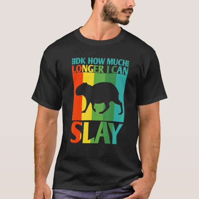 Camiseta Eu Não Sei Quanto Tempo Eu Posso Jogar Capybara Me (Frente)