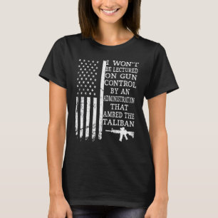 Camiseta Eu não serei ensinado no controle de armas por uma