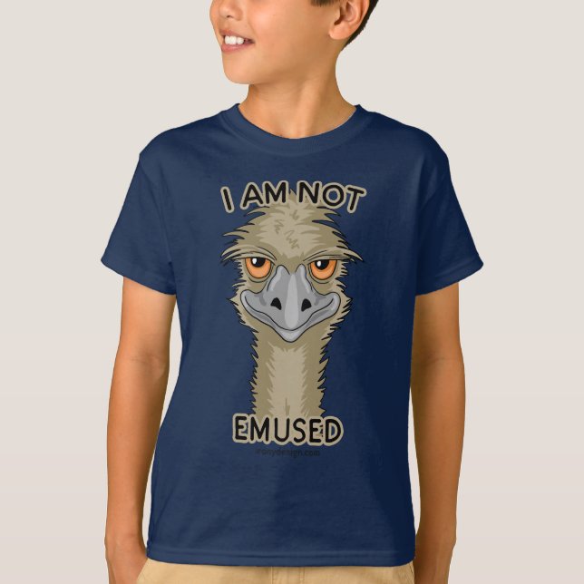 Camiseta Eu não sou animal da chalaça do Emu de Emused (Frente)