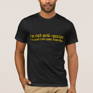 Camiseta Eu não sou anti-social; Eu não sou apenas DE FÁ
