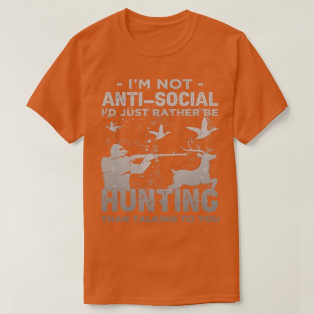 Camiseta Eu Não Sou AntiSocial Id Apenas Preferencialmentes (Frente do Design)