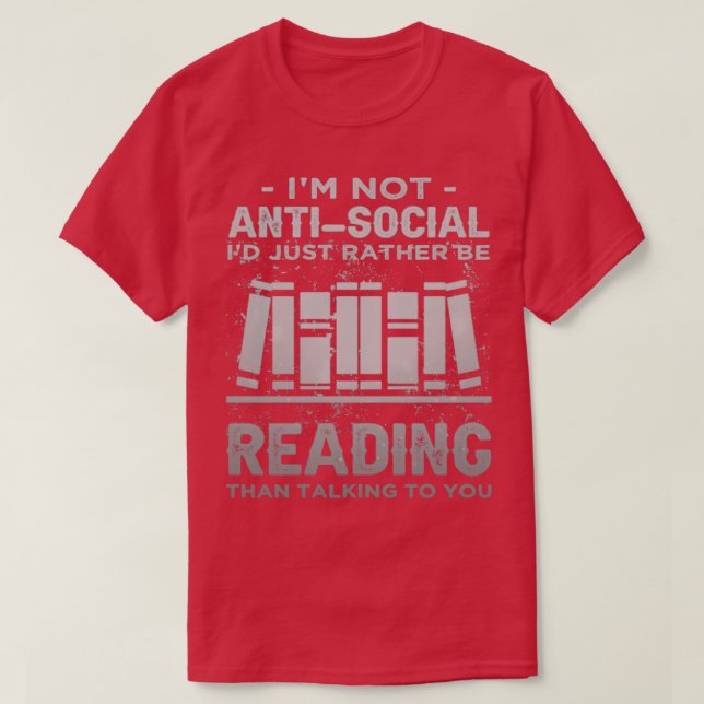 Camiseta Eu Não Sou AntiSocial Id Apenas Preferencialmentes (Frente do Design)
