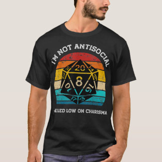Camiseta Eu não sou antissocial, eu me enrolei baixo em Cha