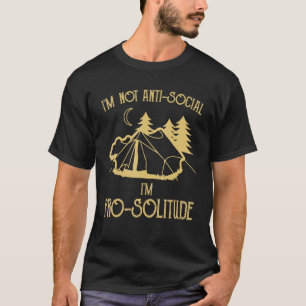 Camiseta Eu não sou antissocial Sou pró-solidão Introduzido