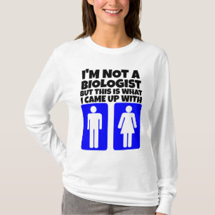 CAMISETA EU NÃO SOU BIÓLOGO - T-SHIRTS MASCULINOS E FEMININ