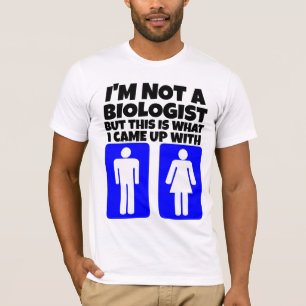 CAMISETA EU NÃO SOU BIÓLOGO - T-SHIRTS MASCULINOS E FEMININ