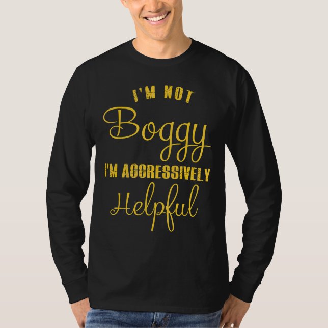Camiseta Eu não sou chefe. Sou agressivamente útil. (Frente)