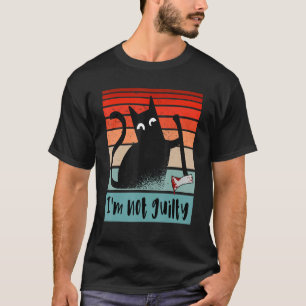 Camiseta Eu não sou culpado de Gato Inocente com machado sa