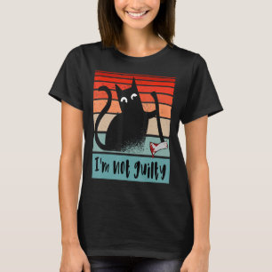 Camiseta Eu não sou culpado de Gato Inocente com machado sa